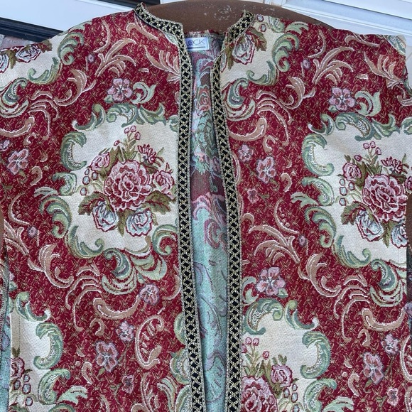 South African Floral bohemian tapestry jacket / one size - Picture 5 of 6